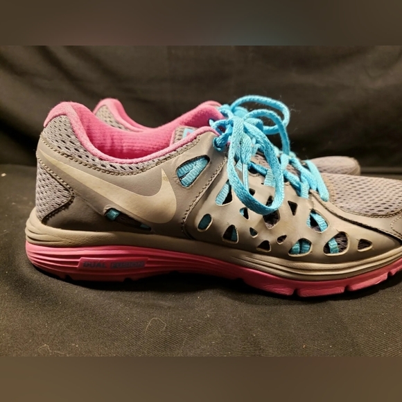 ❤️ NIKE Women's Dual Fusion Run 2 Running Training Shoes Gray/Pink/Blue Size 6.5 - Picture 5 of 12